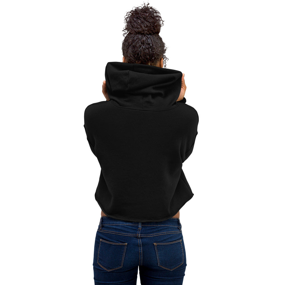 Moonlight Embroidered Crop Hoodie