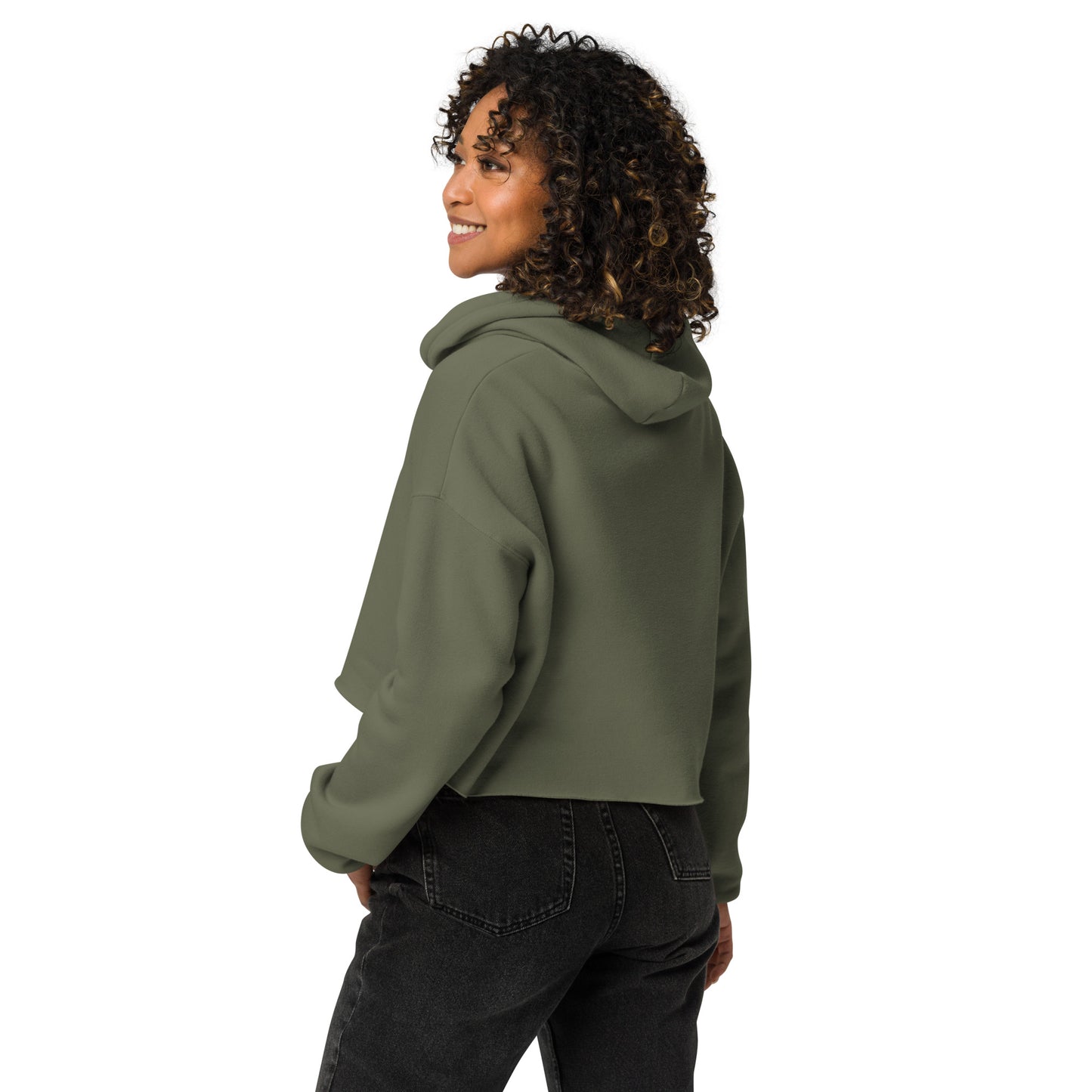 Moonlight Embroidered Crop Hoodie