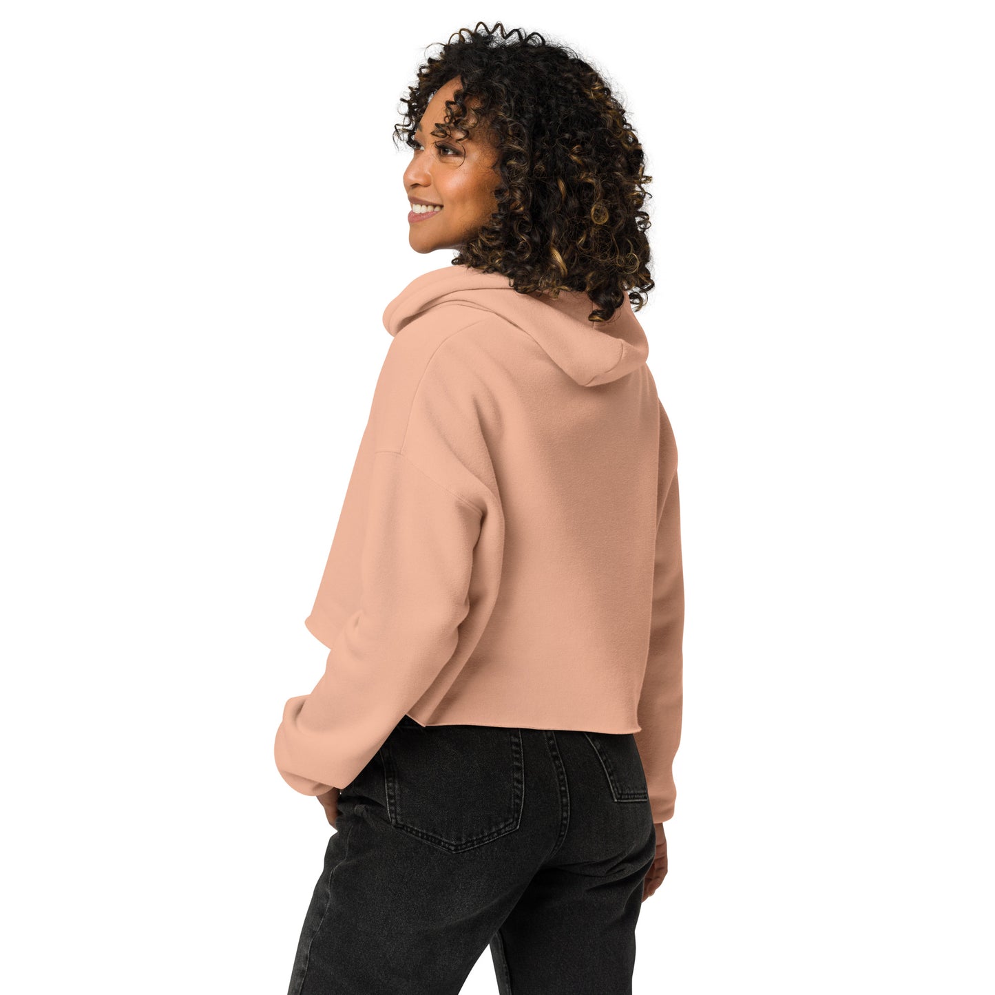 Moonlight Embroidered Crop Hoodie